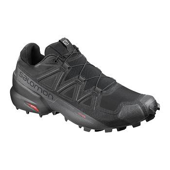 Salomon SPEEDCROSS 5 WIDE - Cierne Trailová Bežecká Obuv Panske, S0038SK